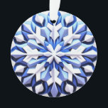 Gedetailleerde blauwe sneeuwvlok ornament<br><div class="desc">Een blauwe sneeuwvlok ontworpen met ingewikkelde details,  die winter,  koud weer en seizoensgebonden concepten symboliseren. Perfect voor ontwerpthema's,  illustraties en decoratie. De elegantie van ijzig weer.</div>