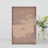 Gedetailleerde brief over Antiek bureaubladen Briefpapier (Staand voorkant)