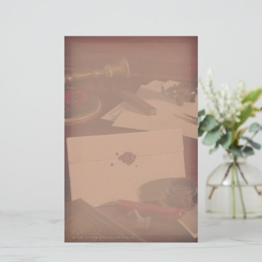 Gedetailleerde brief over Antiek bureaubladen Briefpapier (Staand voorkant)