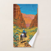 Gedetailleerde Cowboy Art | Copper Canyon-scène Bad Handdoek (Handdoek)