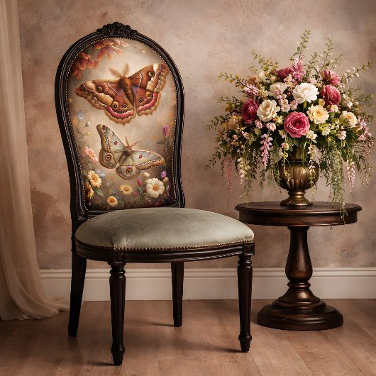 Gedetailleerde decoupage van motten en wilde bloem tissuepapier