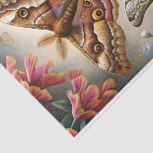 Gedetailleerde decoupage van motten en wilde bloem tissuepapier (Detail)