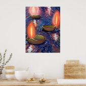 Gedetailleerde deepa's op de rivier poster (Keuken)