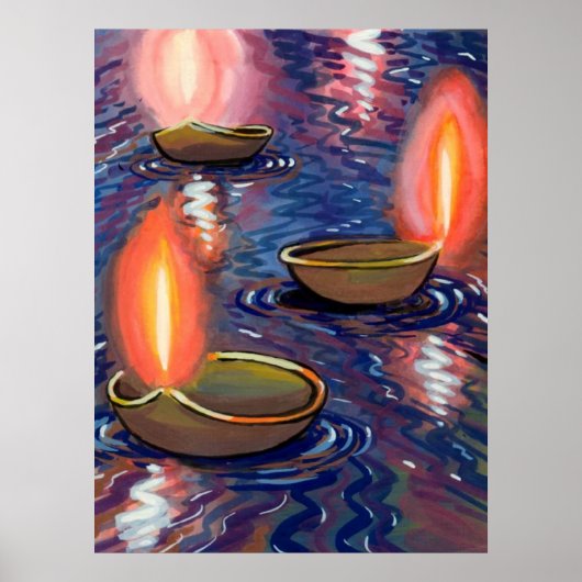 Gedetailleerde deepa's op de rivier poster (Voorkant)