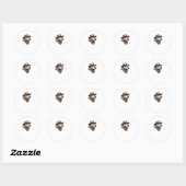 Gedetailleerde Denim Capybara Intense Look Sticker (Vel)