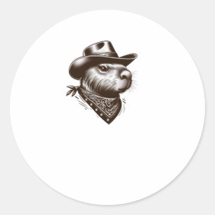 Gedetailleerde Denim Capybara Intense Look Sticker