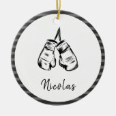 Gedetailleerde draaghandschoenen Design Striped Pe Keramisch Ornament (Voorkant)