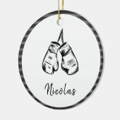 Gedetailleerde draaghandschoenen Design Striped Pe Keramisch Ornament (Links)