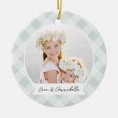Gedetailleerde, dubbelzijdige, persoonlijke foto keramisch ornament (Voorkant)