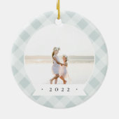 Gedetailleerde, dubbelzijdige, persoonlijke foto keramisch ornament (Achterkant)