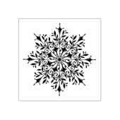 Gedetailleerde Elegant Snowflake Wood Art Stempel (Afrduk)