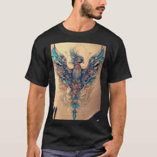 Gedetailleerde en realistische afbeeldingen die de t-shirt