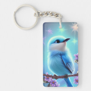 Gedetailleerde Fantasy Cute Kawaii baby blue Sleutelhanger