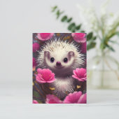 Gedetailleerde Fantasy Leuke Kawaii Valentijn Hedg Briefkaart (Staand voorkant)