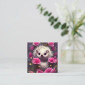 Gedetailleerde Fantasy Leuke Kawaii Valentijn Hedg Vierkante Visitekaartje (Staand voorkant)