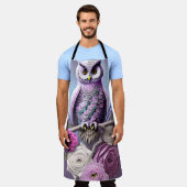 Gedetailleerde Fantasy Owl op een bed van Thorns Schort (Gedragen)