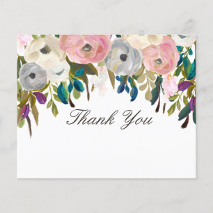 Gedetailleerde Floral Beauty Salon Dank je Kaarten