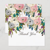 Gedetailleerde Floral Beauty Salon Dank je Kaarten (Voorkant / Achterkant)