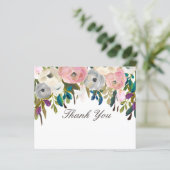 Gedetailleerde Floral Beauty Salon Dank je Kaarten (Staand voorkant)