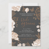 Gedetailleerde Floral in de schaduw van Perzik & b Kaart (Voorkant)