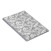 Gedetailleerde Floral Pattern Doodle Notitieboek (Rechterzijde)