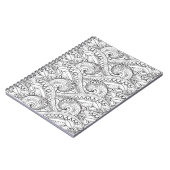Gedetailleerde Floral Pattern Doodle Notitieboek (Linkerzijde)
