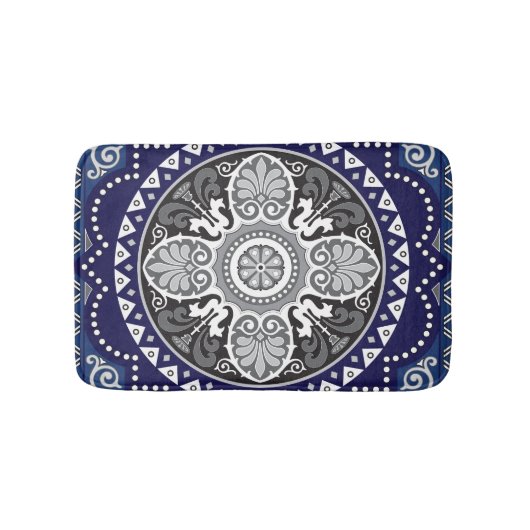 Gedetailleerde Floral Sjaal Paisley Design Badmat (Voorkant)