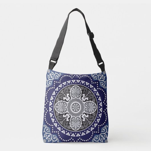 Gedetailleerde Floral Sjaal Paisley Design Crossbody Tas (Voorkant)