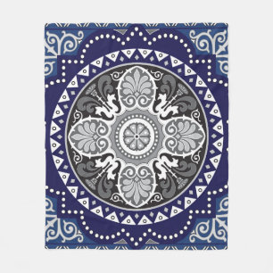 Gedetailleerde Floral Sjaal Paisley Design Fleece Deken
