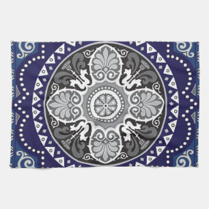 Gedetailleerde Floral Sjaal Paisley Design Theedoek