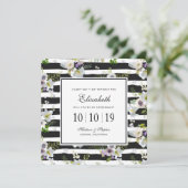 Gedetailleerde Floral Striped Pattern - Bridesmaid Kaart (Staand voorkant)