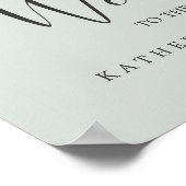 Gedetailleerde Floral Welcome Wedding Poster (Hoek)