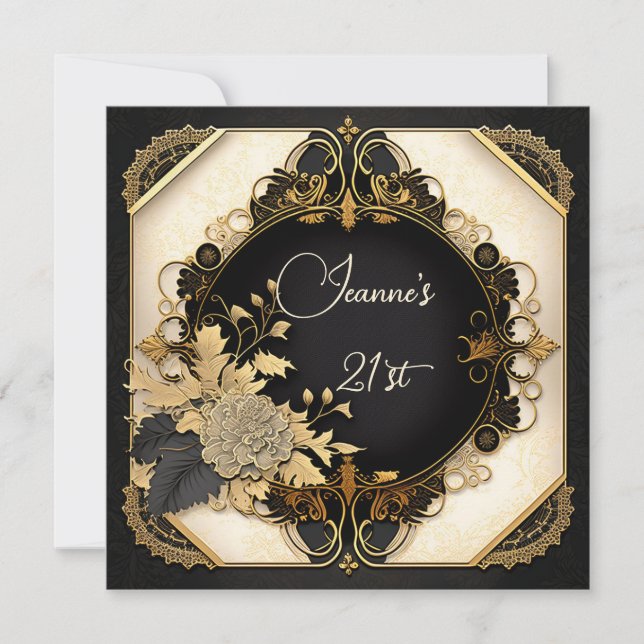 Gedetailleerde Florals en kant (Voorkant)