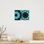 Gedetailleerde fluorescentielampen Mandala Poster (Keuken)