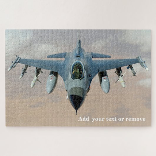 Gedetailleerde foto F-16 Falcon USAF-jachtstraalja Legpuzzel (Horizontaal)
