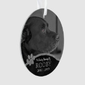 Gedetailleerde foto Pet Afdrukken Persoonlijke naa Ornament (voorkant)