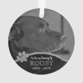 Gedetailleerde foto Pet Afdrukken Persoonlijke naa Ornament (achterkant)