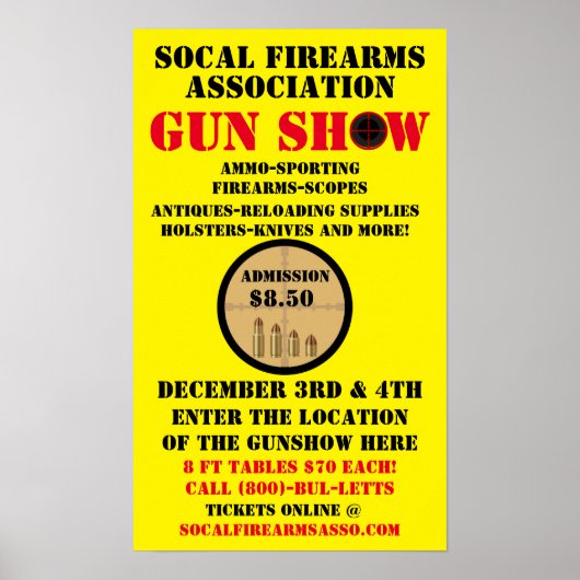 Gedetailleerde gebeurtenis Generic Pistool Show Ev Poster (Voorkant)