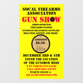 Gedetailleerde gebeurtenis Generic Pistool Show Ev Raamsticker (Vel)