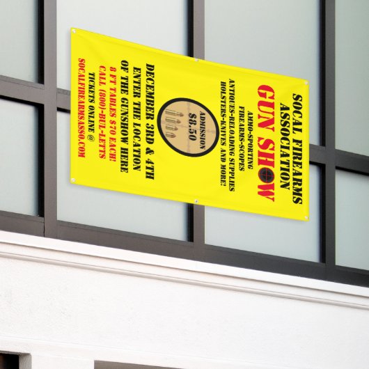 Gedetailleerde gebeurtenis Generic Pistool Show Ev Spandoek (Buitenkant Gebouw)