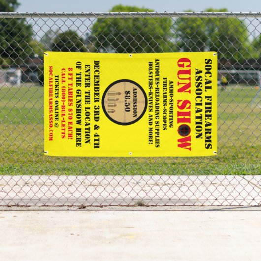 Gedetailleerde gebeurtenis Generic Pistool Show Ev Spandoek (Insitu)