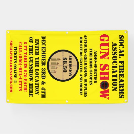 Gedetailleerde gebeurtenis Generic Pistool Show Ev Spandoek (Horizontaal)