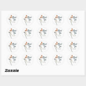 Gedetailleerde gedroogde bloemen Dank u Sticker (Vel)