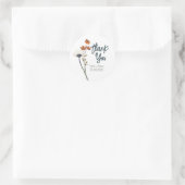 Gedetailleerde gedroogde bloemen Dank u Sticker (Tas)