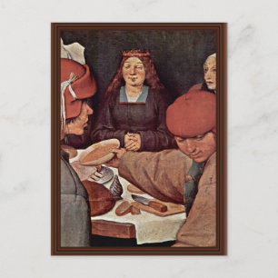 Gedetailleerde gegevens over het huwelijk met boer briefkaart