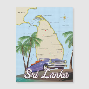 Gedetailleerde geïllustreerde kaart van Sri Lanka