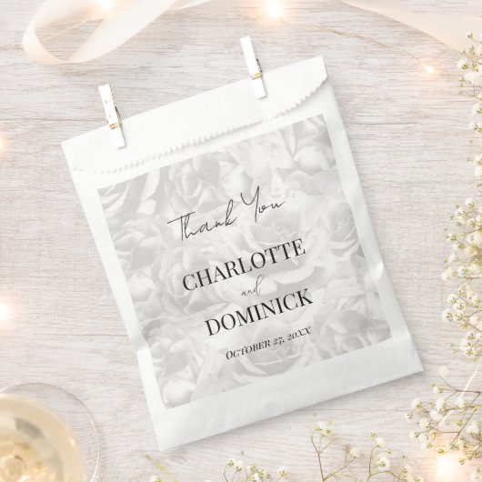 Gedetailleerde gepersonaliseerde bruiloft voor get bedankzakje (Geknipt)