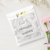Gedetailleerde gepersonaliseerde bruiloft voor get bedankzakje (Gezegeld)