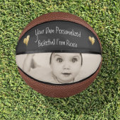 Gedetailleerde gepersonaliseerde Gold Heart Basketbal