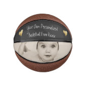 Gedetailleerde gepersonaliseerde Gold Heart Basketbal (Voorkant)